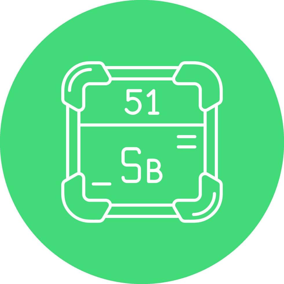 Antimony Line color circle Icon vector