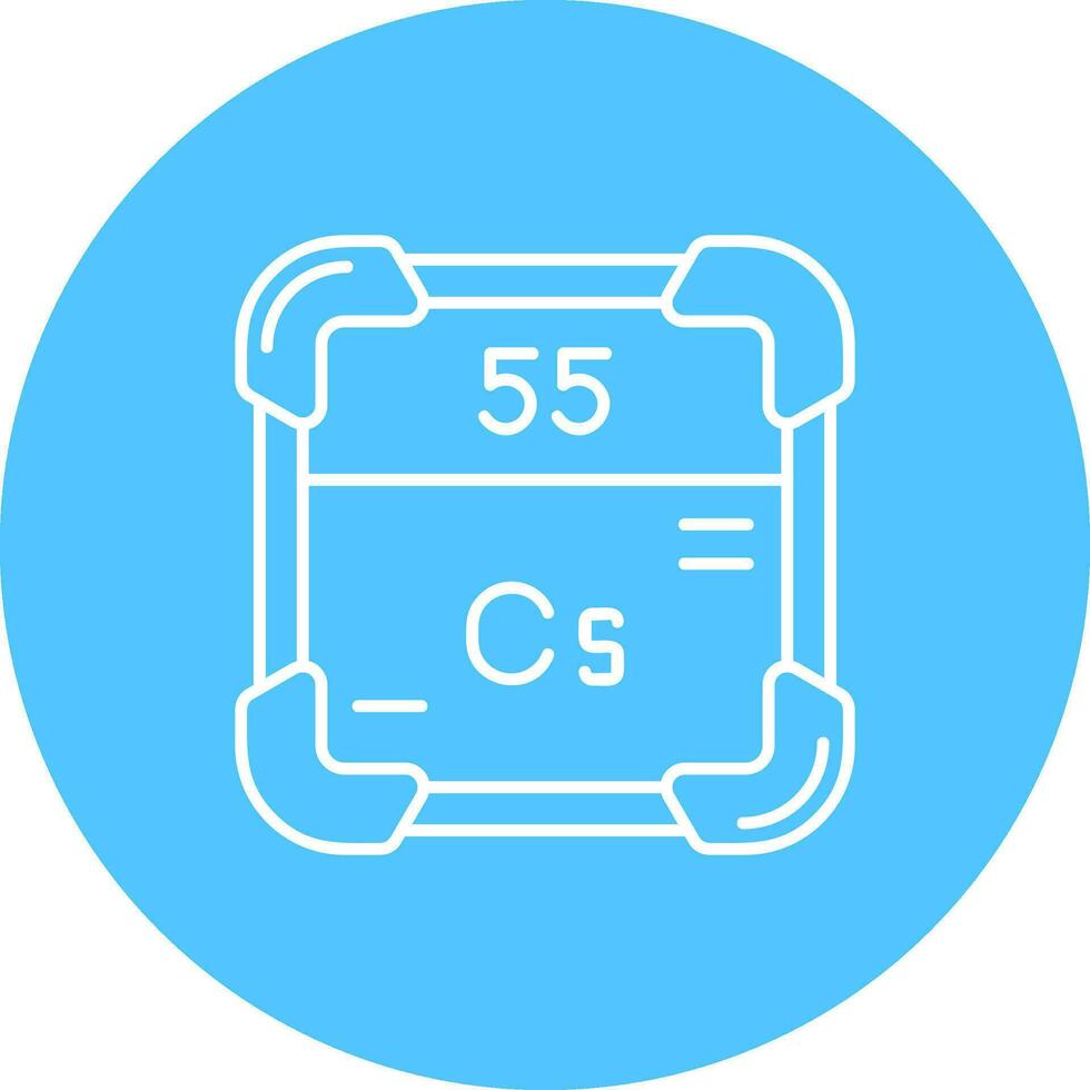 Cesium Line color circle Icon vector