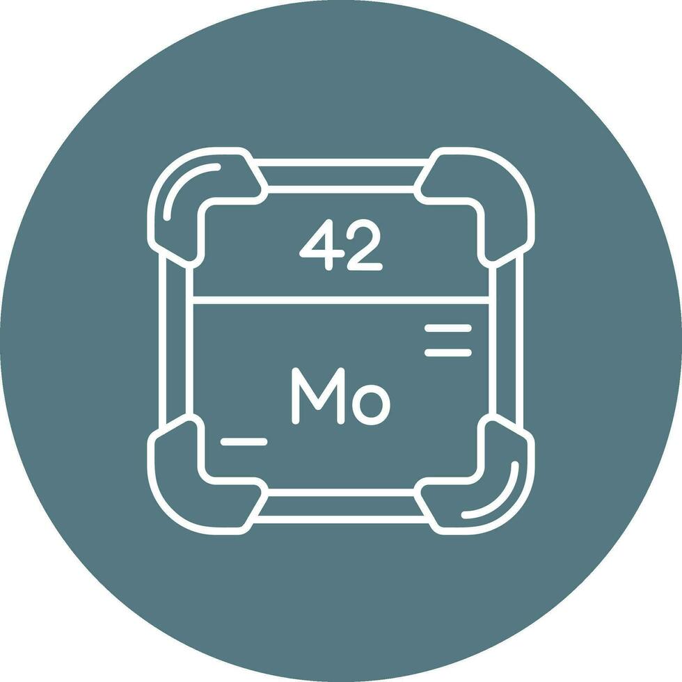Molybdenum Line color circle Icon vector