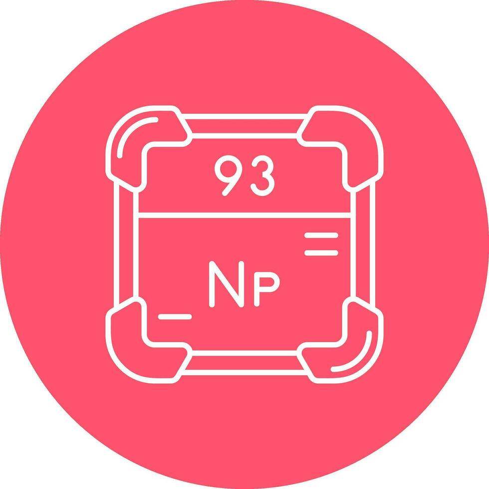 Neptunium Line color circle Icon vector