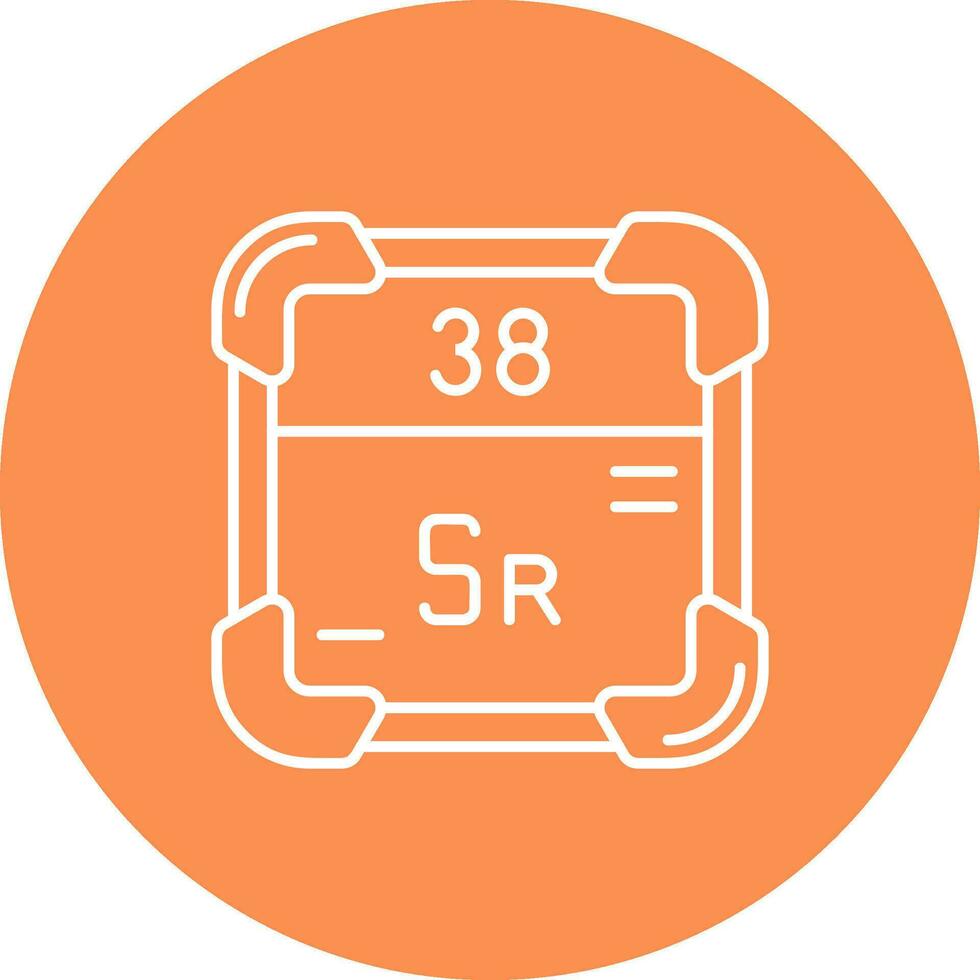 Strontium Line color circle Icon vector