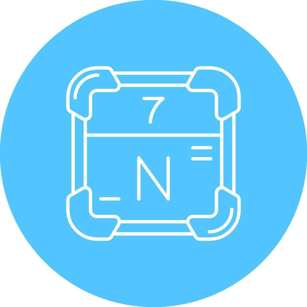 Nitrogen Line color circle Icon vector
