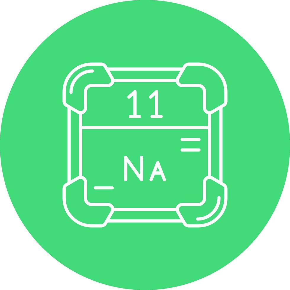 Sodium Line color circle Icon vector
