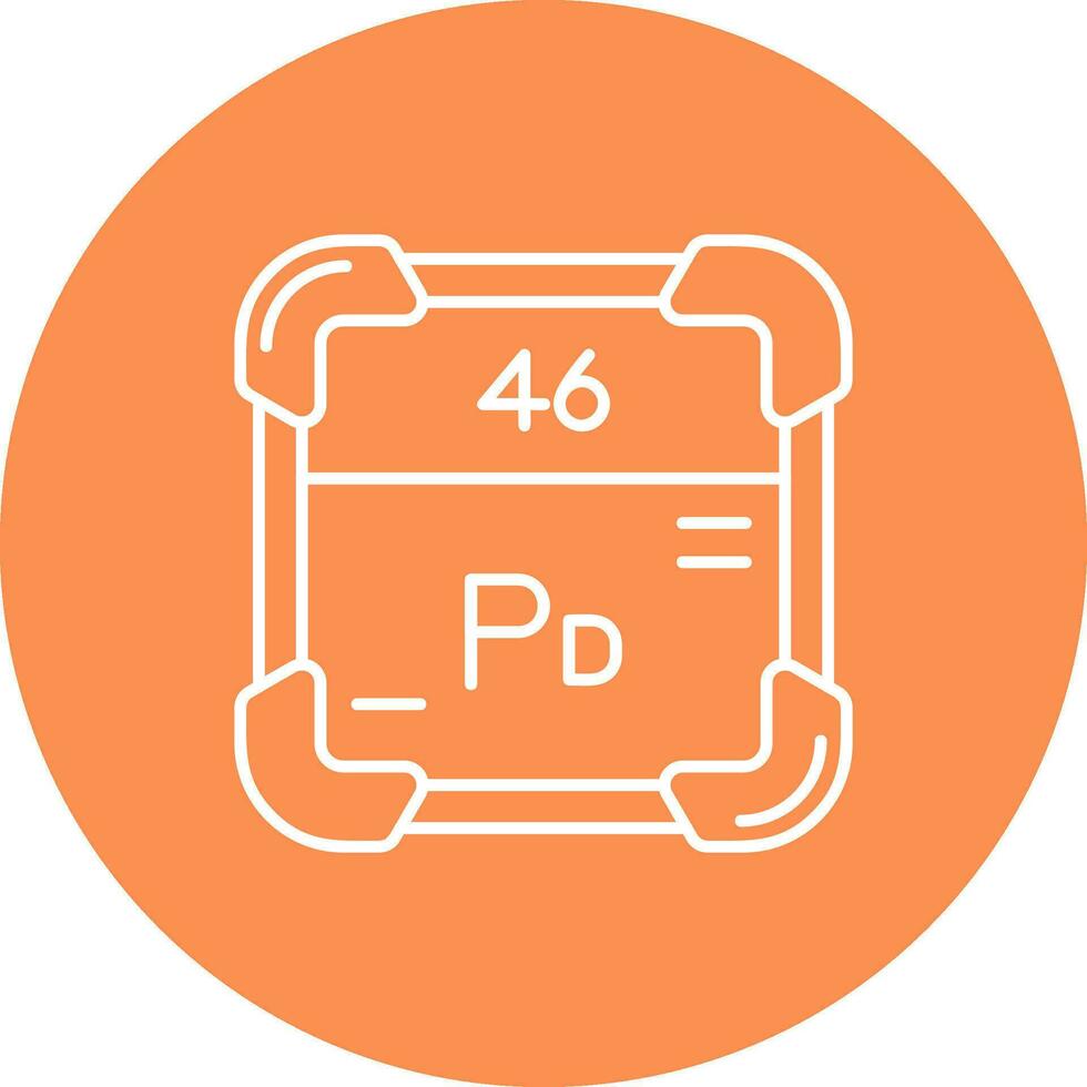 Palladium Line color circle Icon vector