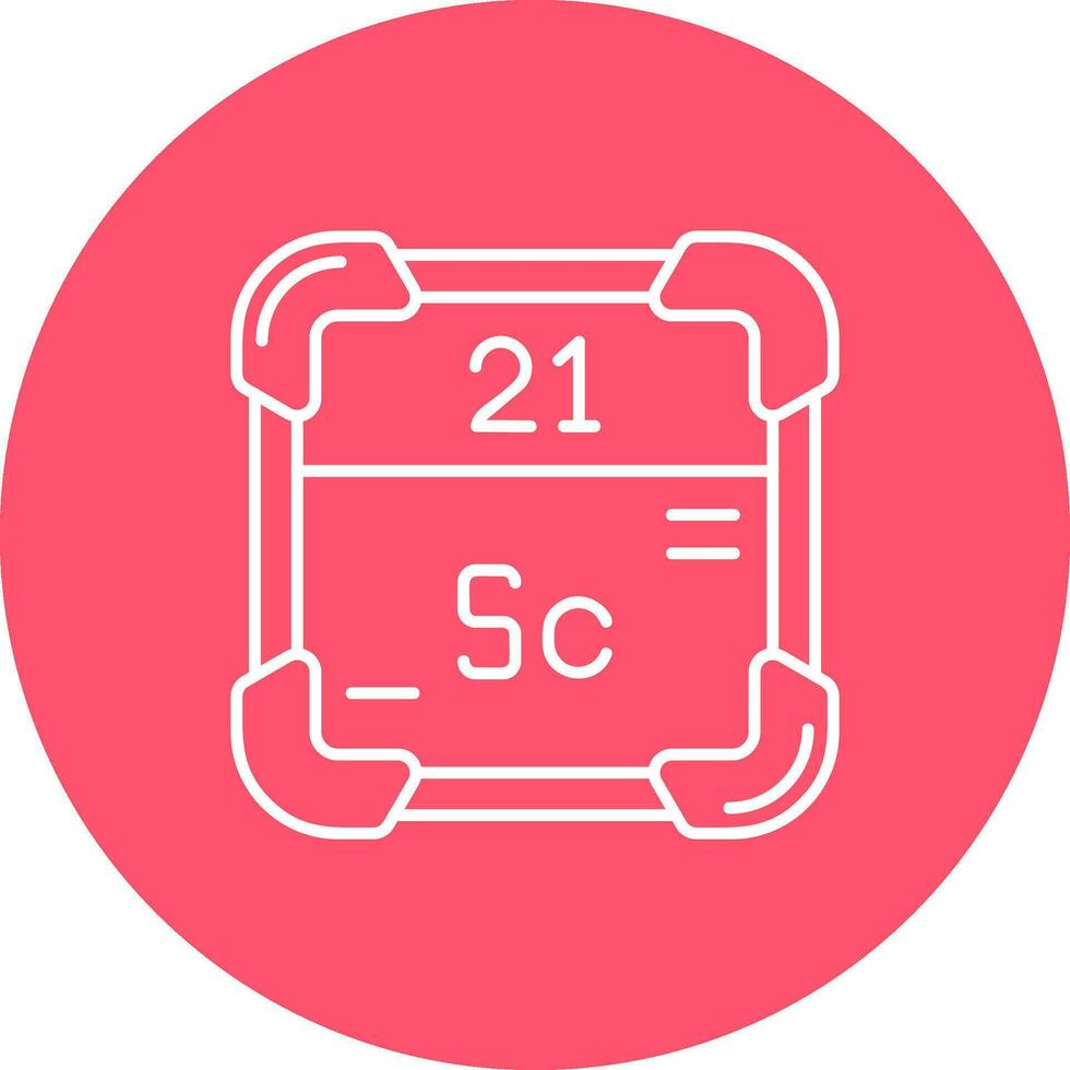 Scandium Line color circle Icon vector