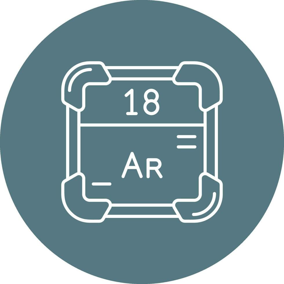 Argon Line color circle Icon vector