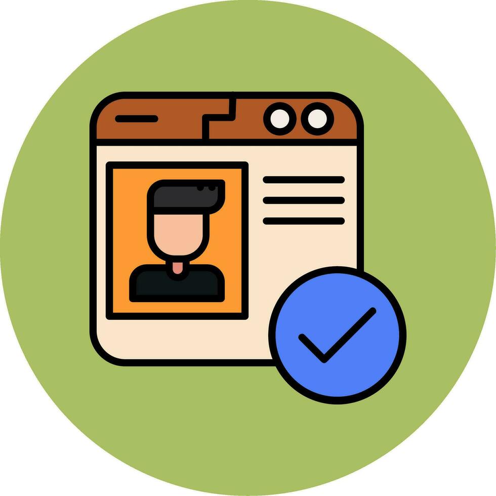 Verified Profile Vector Icon