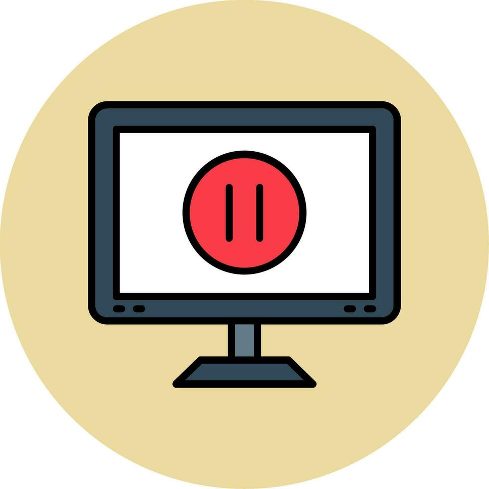 Pause Button Vector Icon