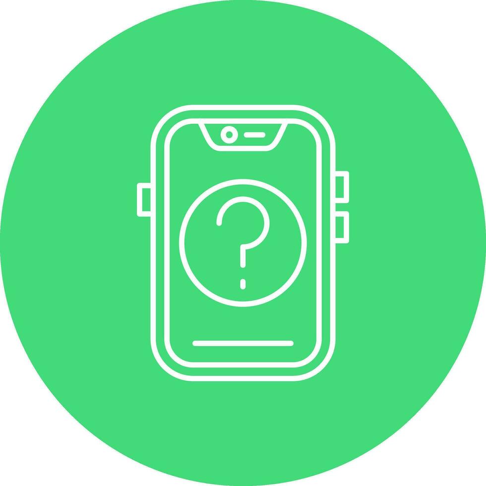 Question Line color circle Icon vector