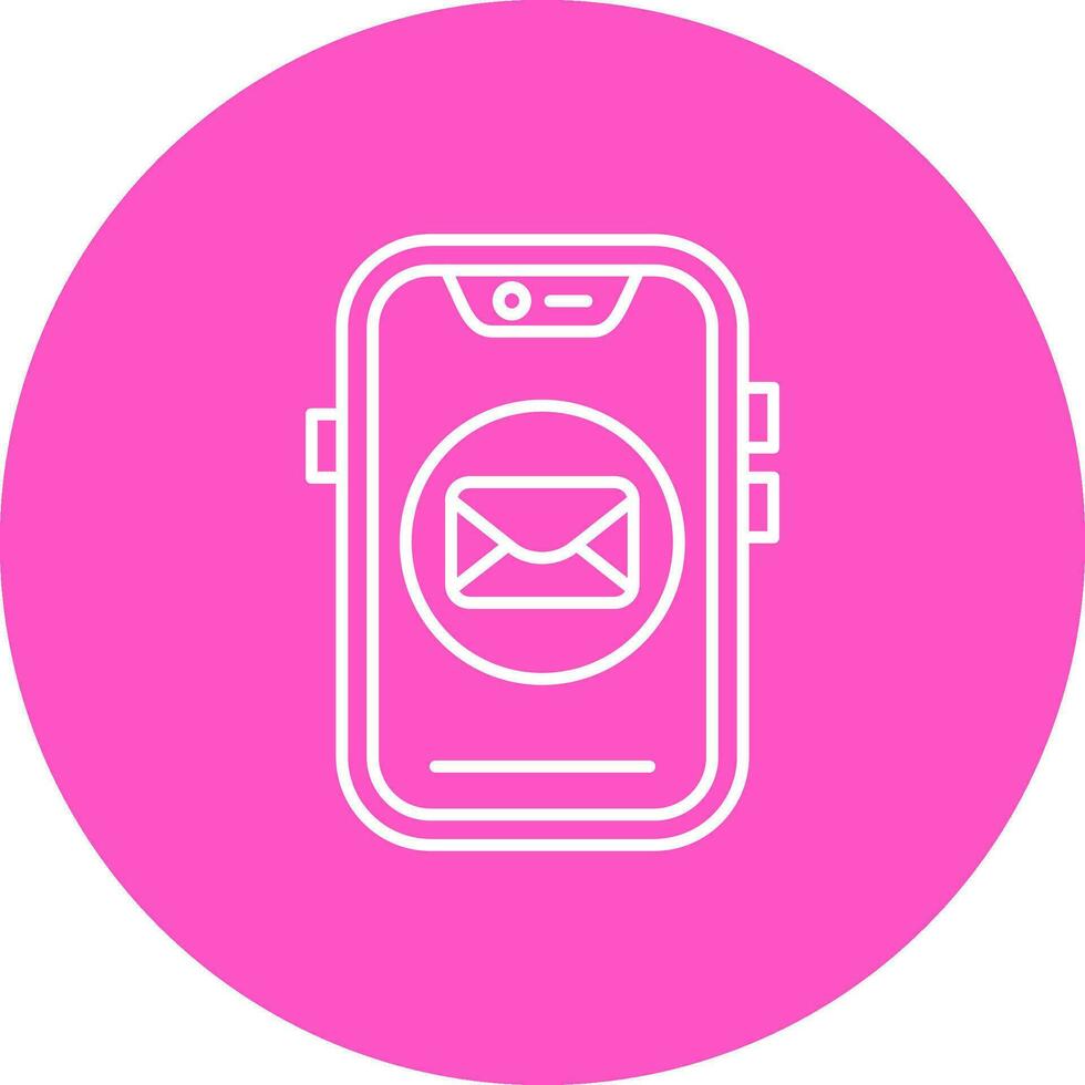 Email Line color circle Icon vector
