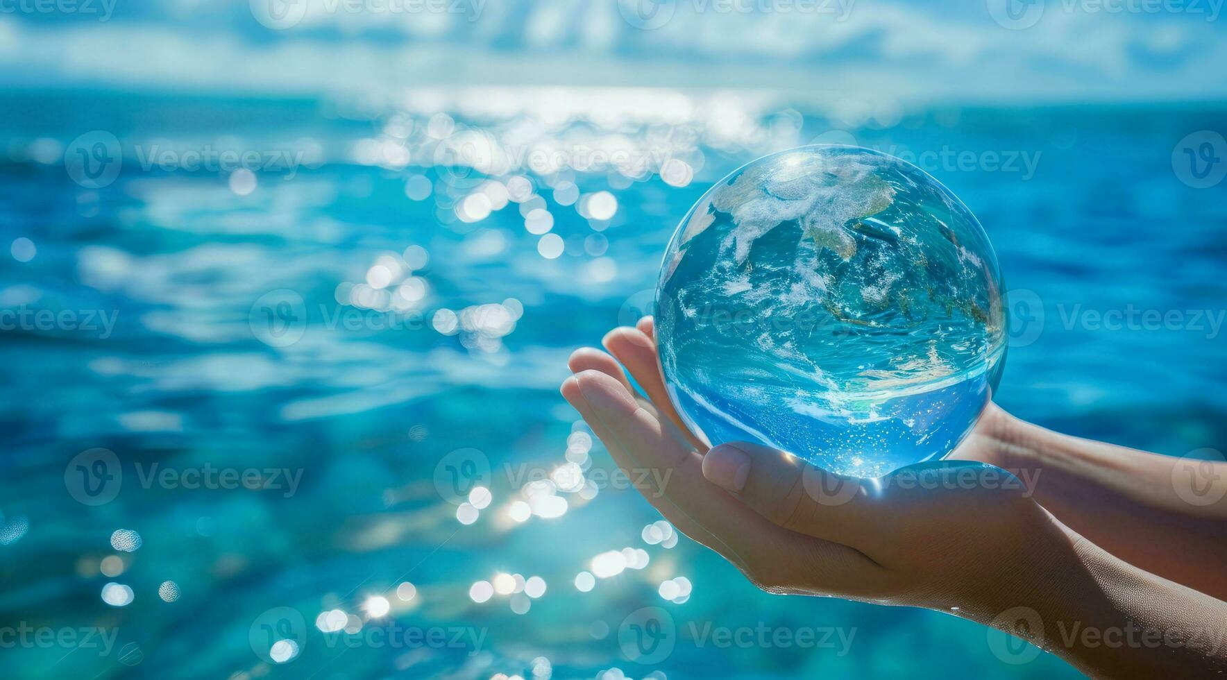 ai generado tierra globo, un concepto de clima cambiar, global calentamiento y ambiente preservación foto