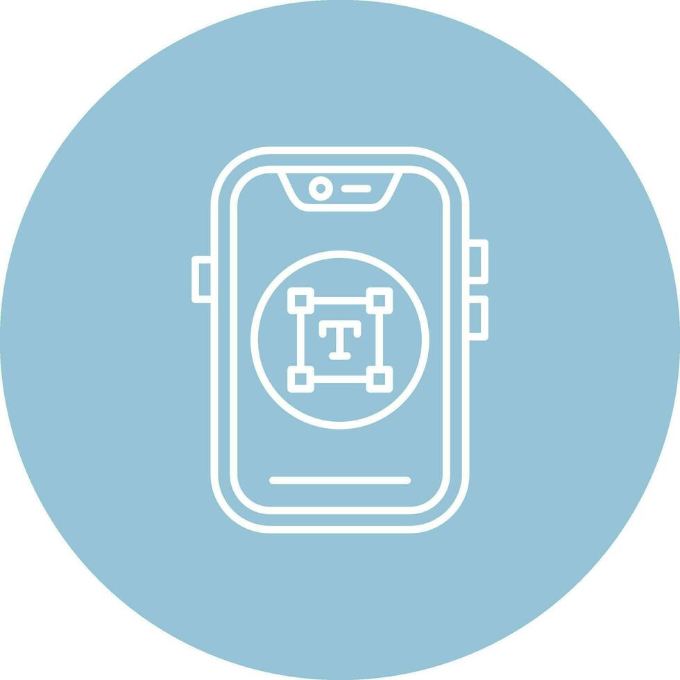 Type Line color circle Icon vector