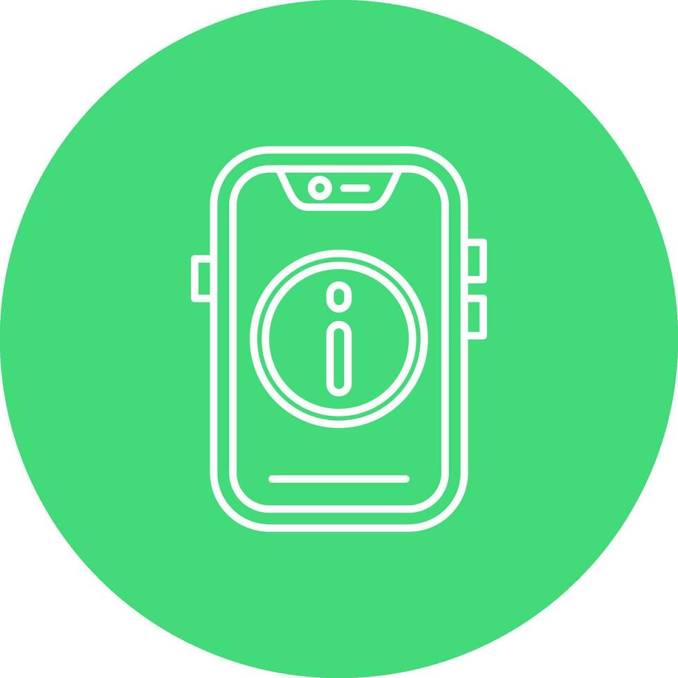 Info Line color circle Icon vector