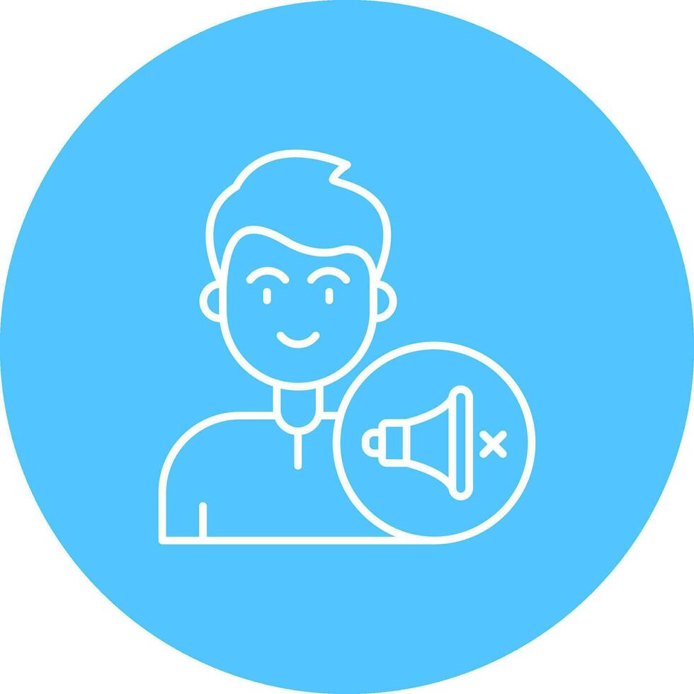 Mute Line color circle Icon vector