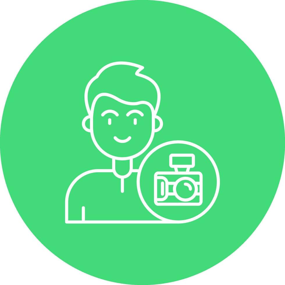 Camera Line color circle Icon vector