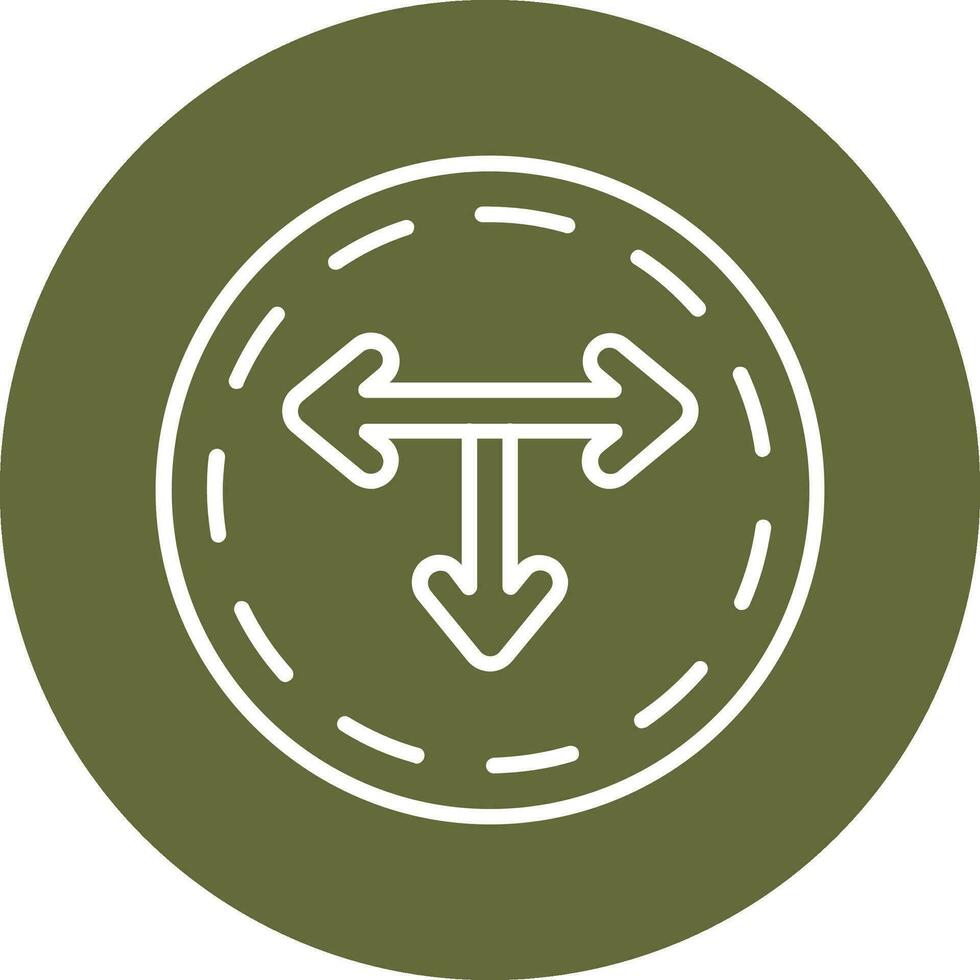 T Junction Vector Icon
