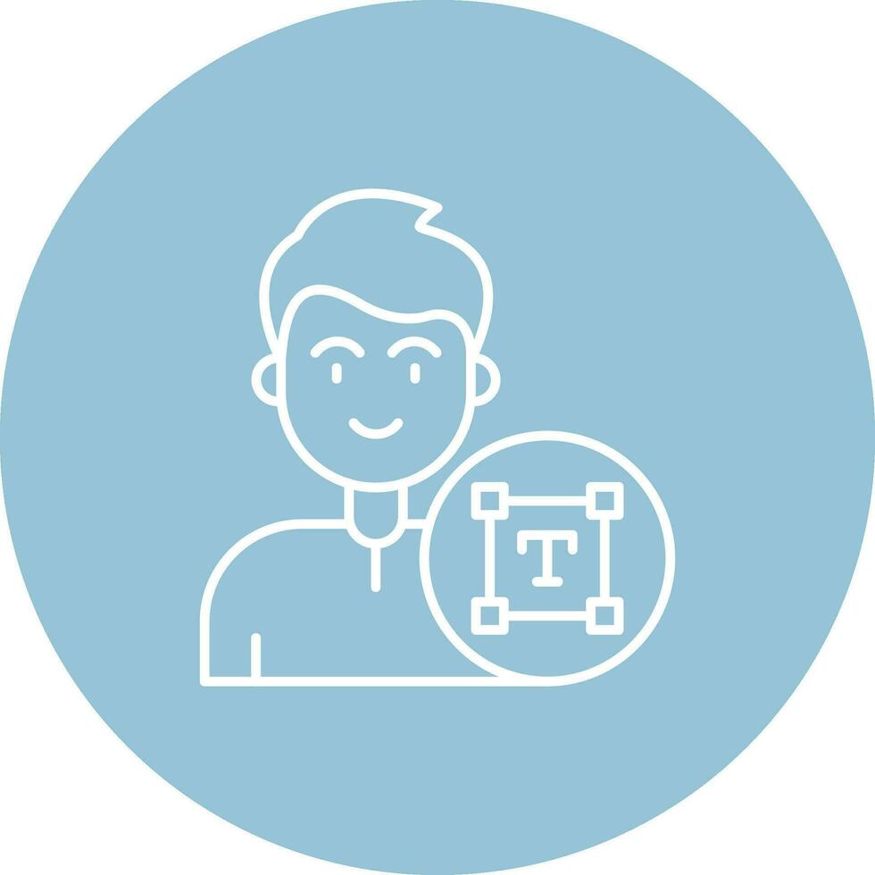 Type Line color circle Icon vector