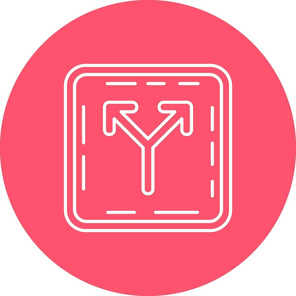 Split Line color circle Icon vector