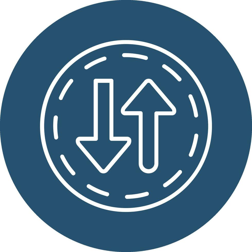 Two Way Street Vector Icon