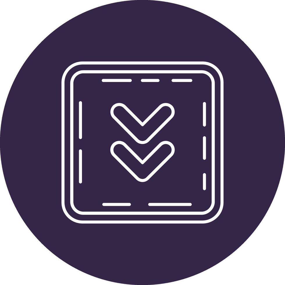 Chevron Line color circle Icon vector