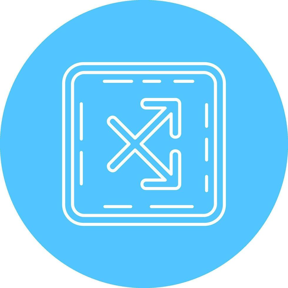 Intersect Line color circle Icon vector
