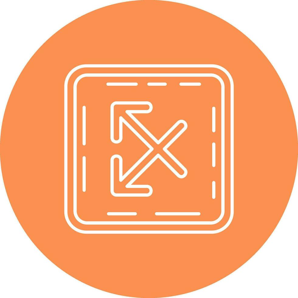 Intersect Line color circle Icon vector