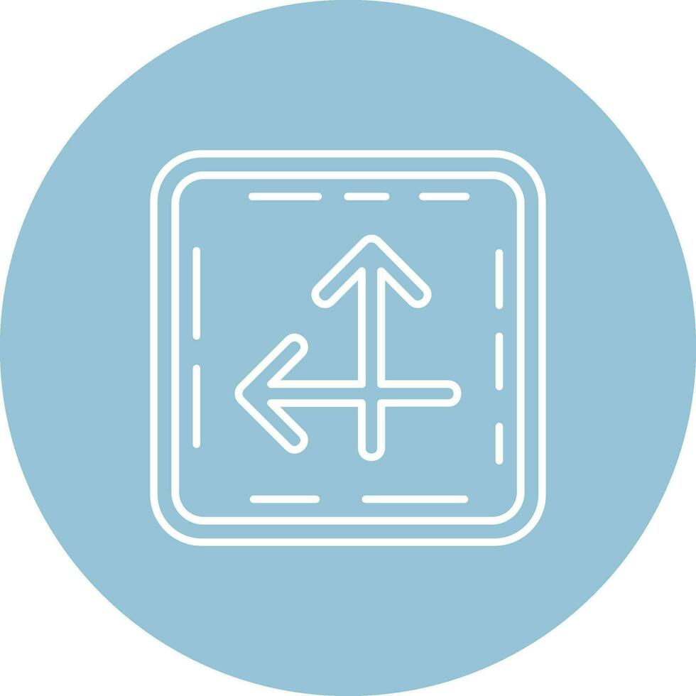 Intersect Line color circle Icon vector