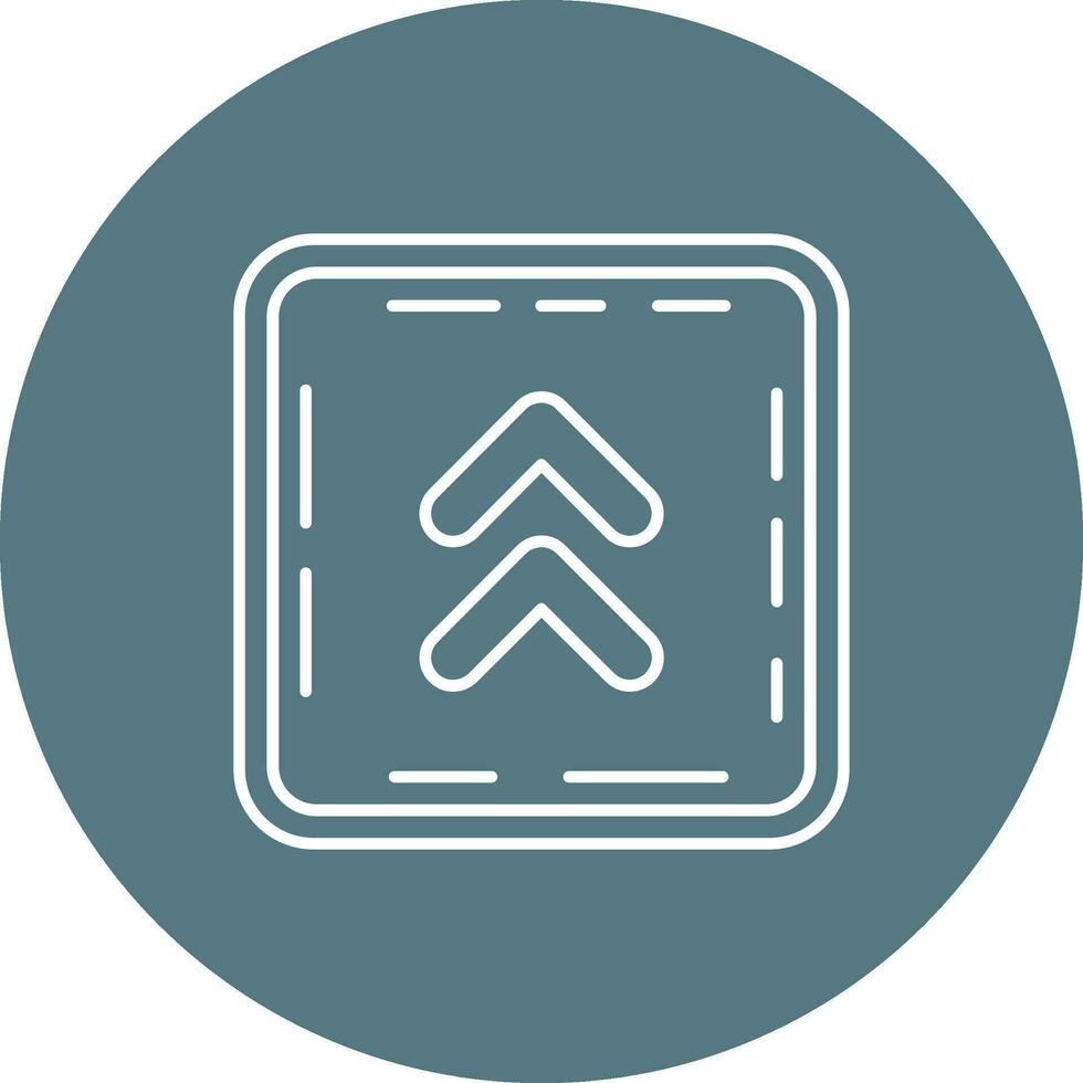 Chevron Line color circle Icon vector