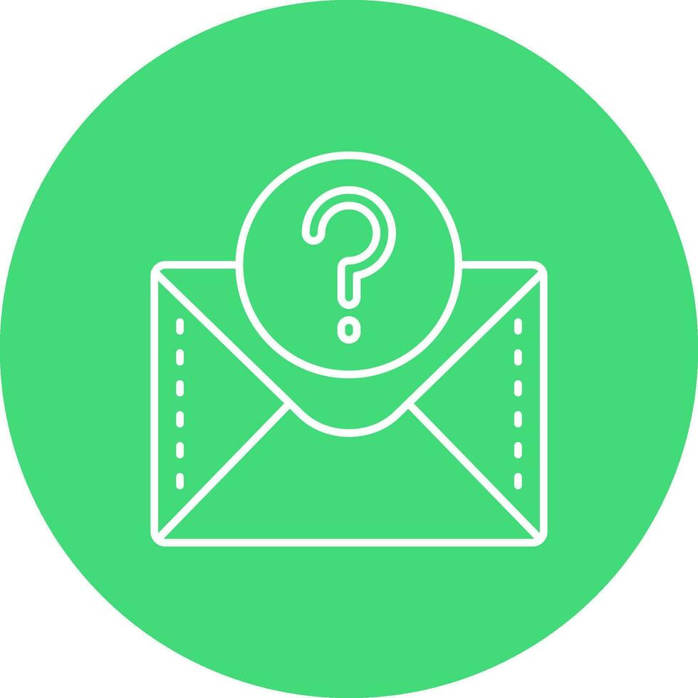 Question mark Line color circle Icon vector