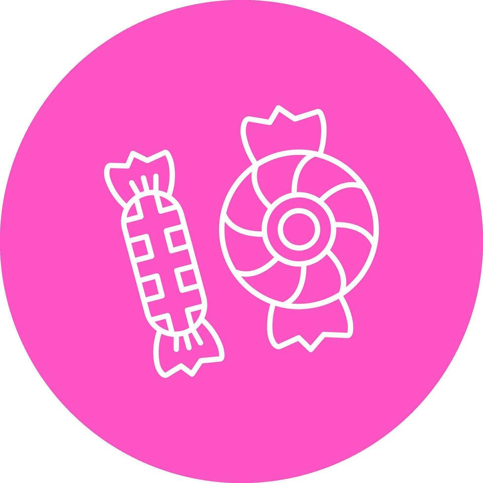 Candy Line color circle Icon vector