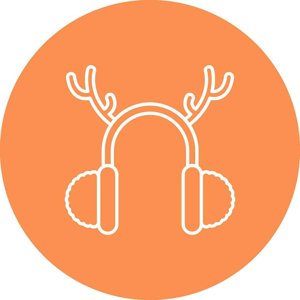 Earmuffs Line color circle Icon vector