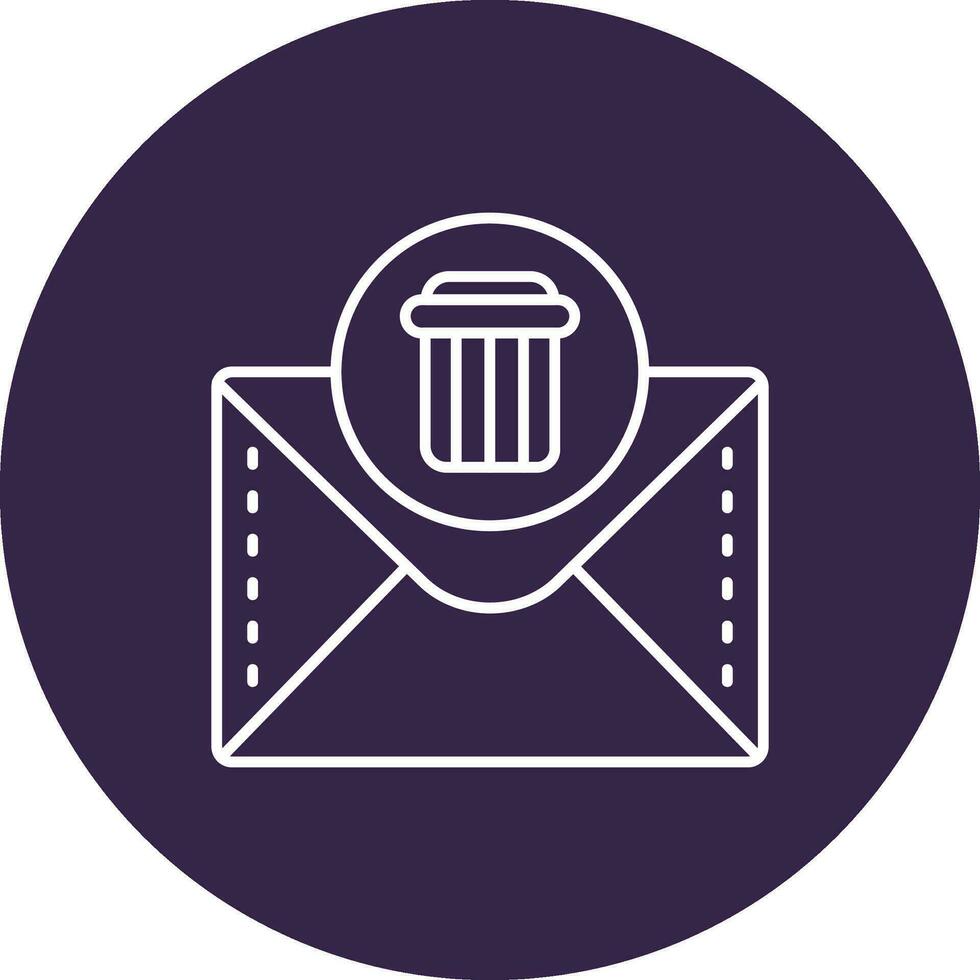 Dustbin Line color circle Icon vector