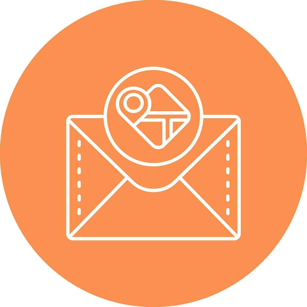 Location pin Line color circle Icon vector