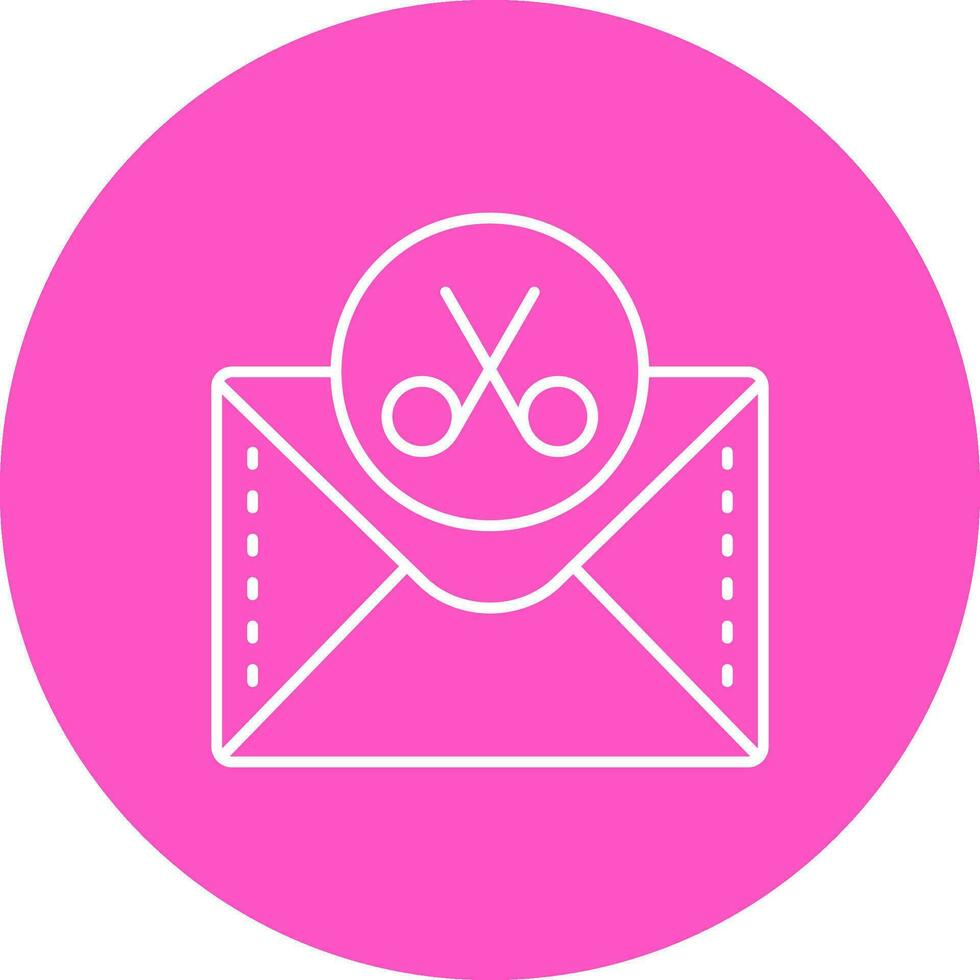 Scissor Line color circle Icon vector