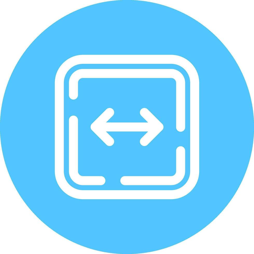 Left and right arrow Line color circle Icon vector