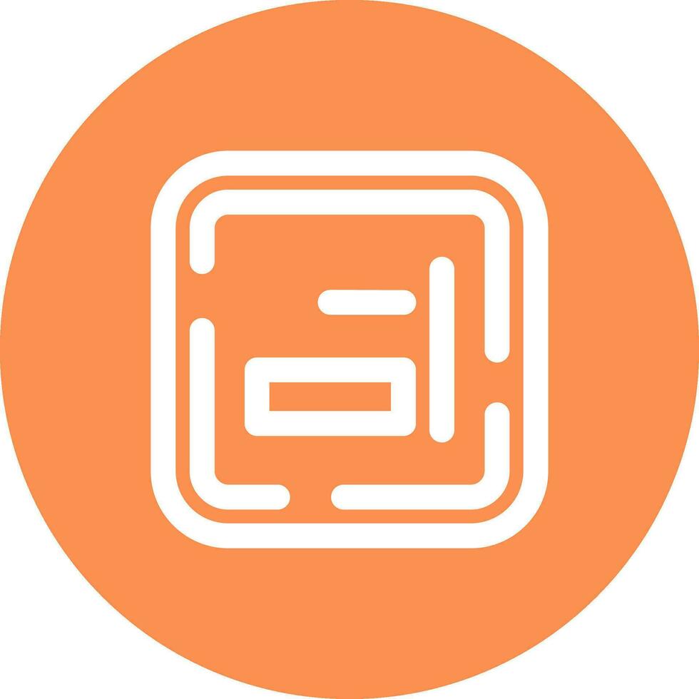 Right alignment Line color circle Icon vector