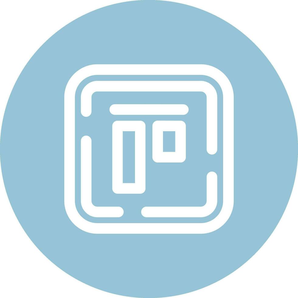 Top alignment Line color circle Icon vector