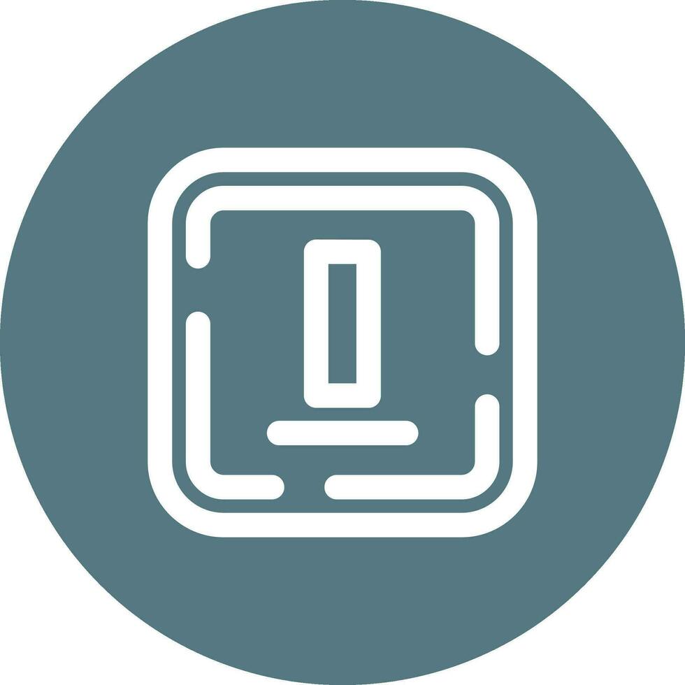 Bottom alignment Line color circle Icon vector