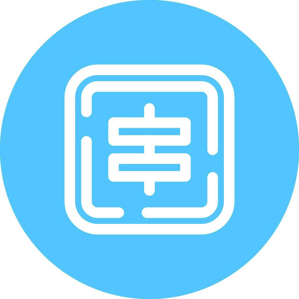 Center alignment Line color circle Icon vector