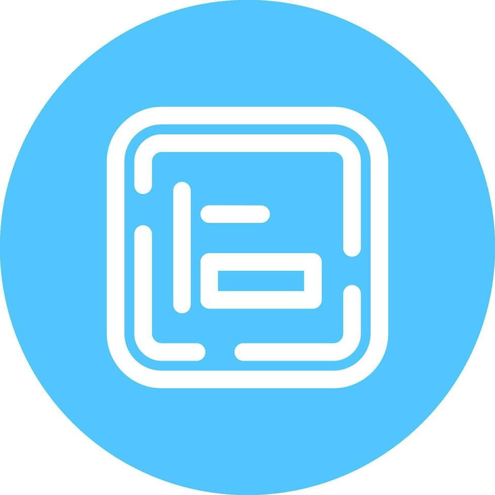 Left alignment Line color circle Icon vector