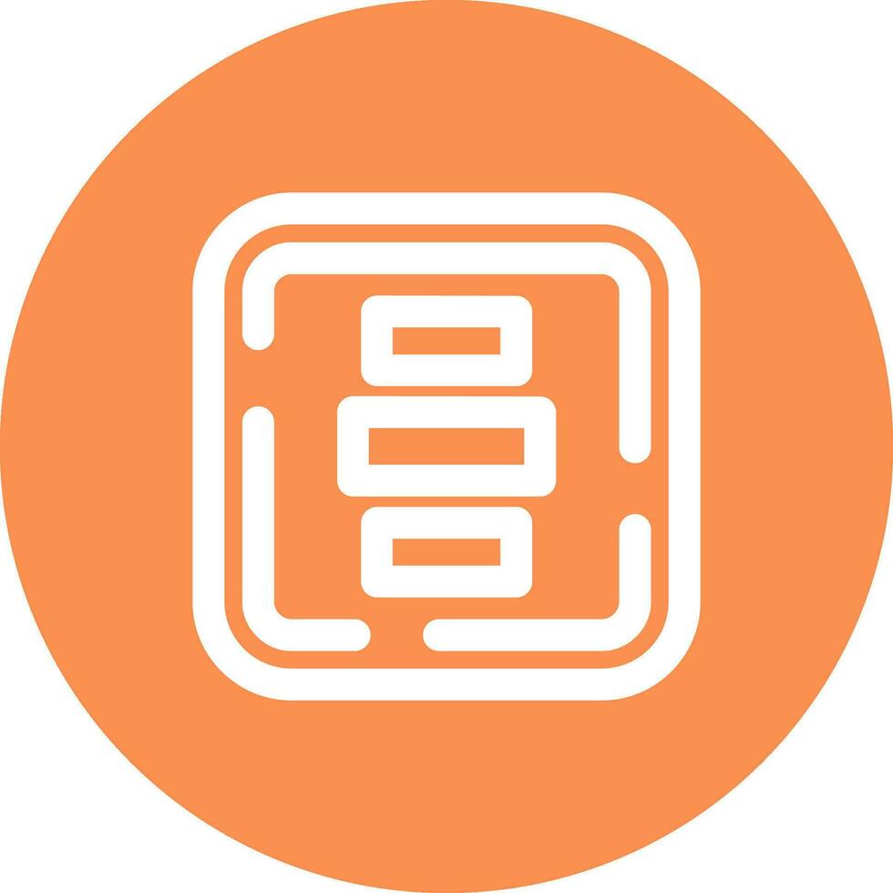 Horizontal Alignment Line color circle Icon vector