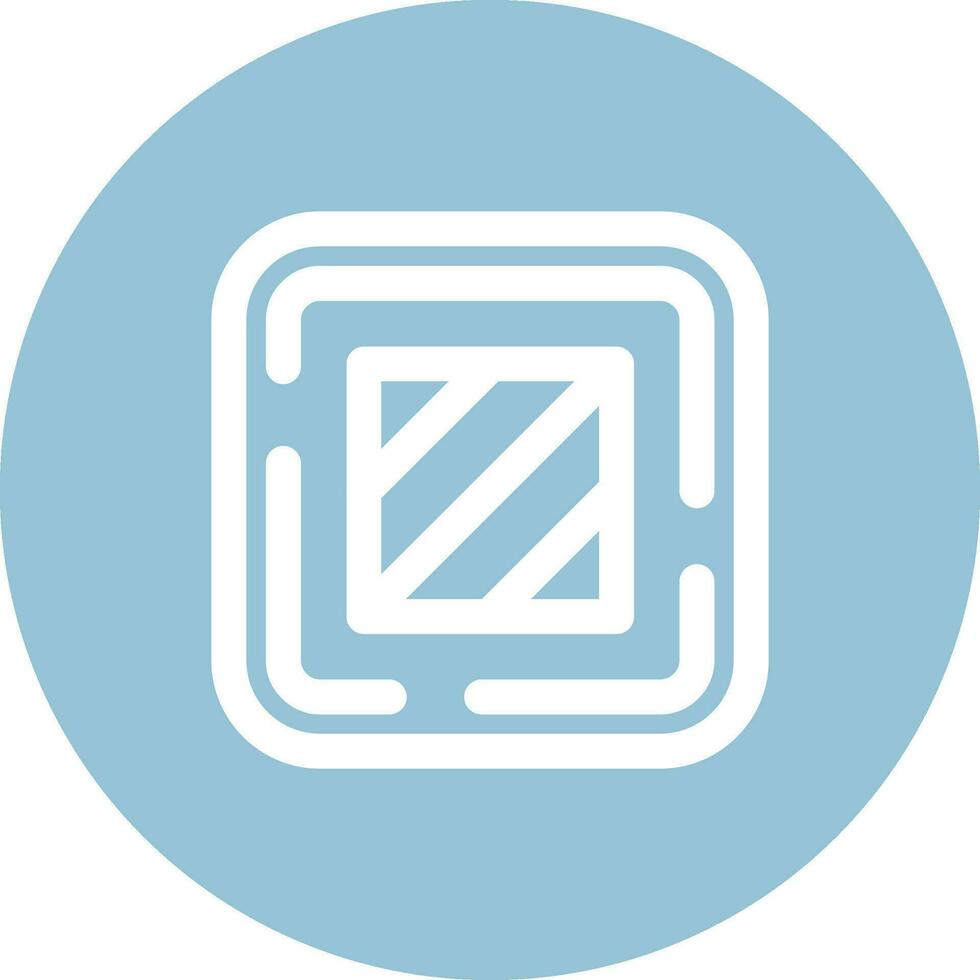 Square Line color circle Icon vector