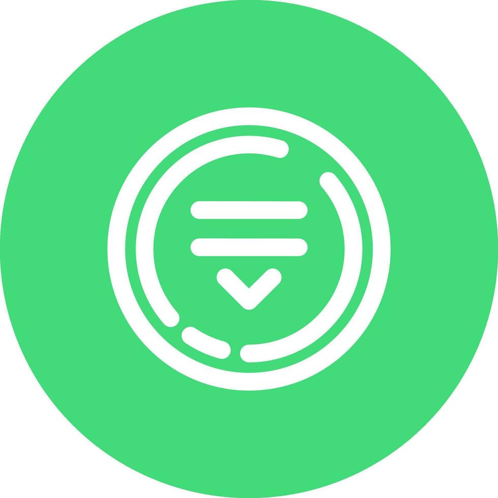 Drop Line color circle Icon vector