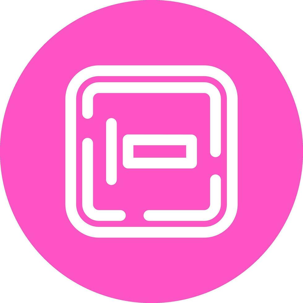 Right align Line color circle Icon vector