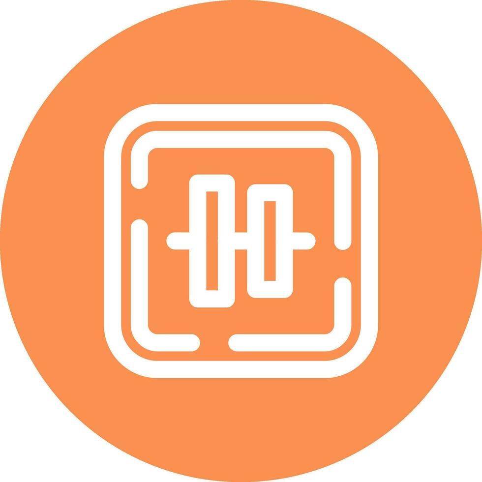 Vertical alignment Line color circle Icon vector