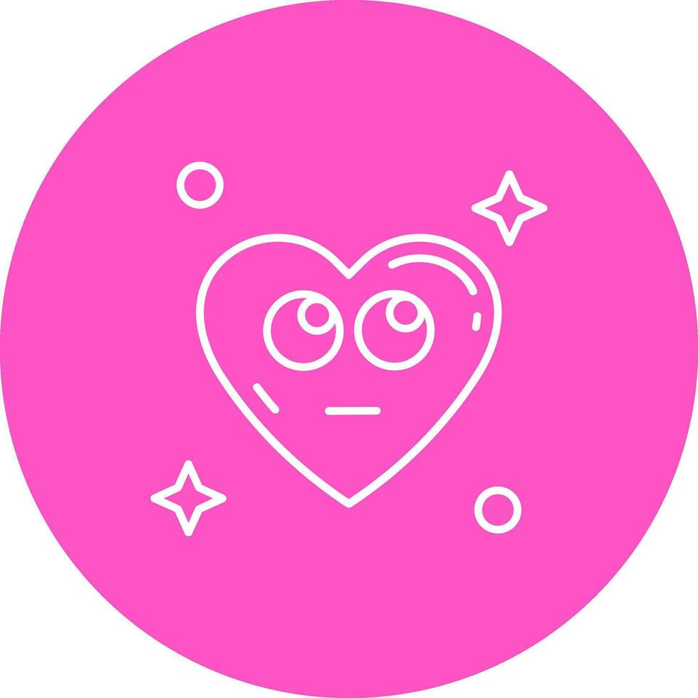 Rolling eyes Line color circle Icon vector