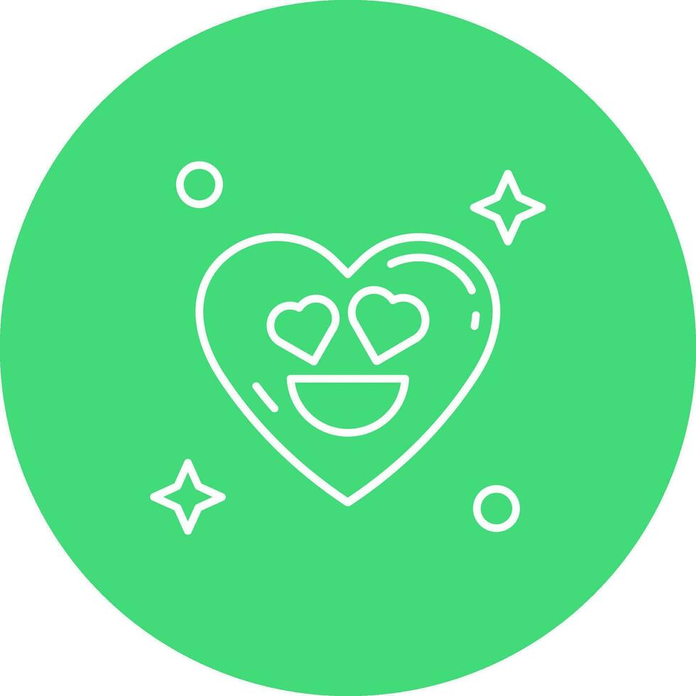 In love Line color circle Icon vector