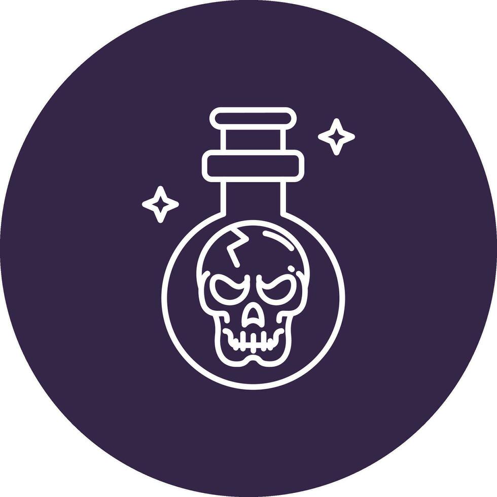 Potion Line color circle Icon vector