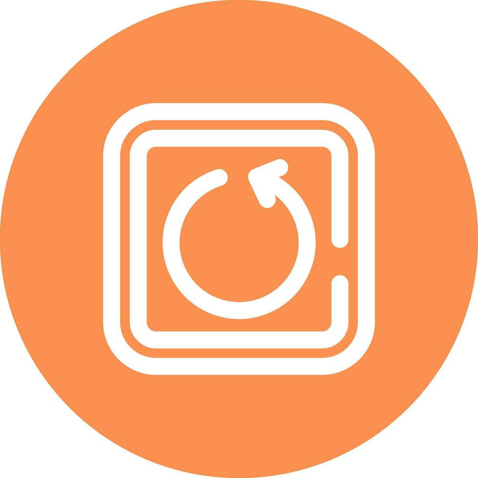 Undo Line color circle Icon vector