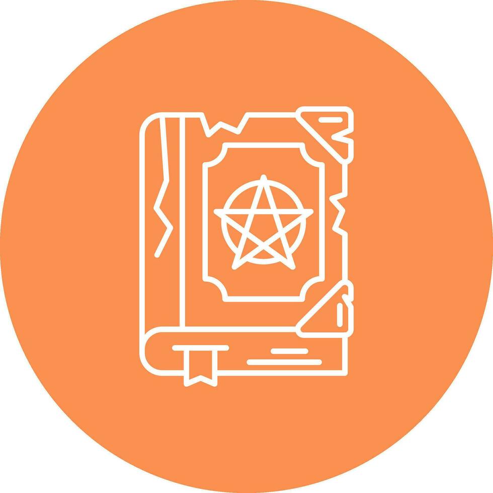 Magic book Line color circle Icon vector